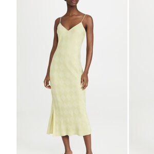 Pistola light green/yellow maxi dress